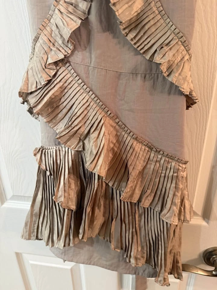 Gap Taupe Ruffle Dress - XS - photo 3