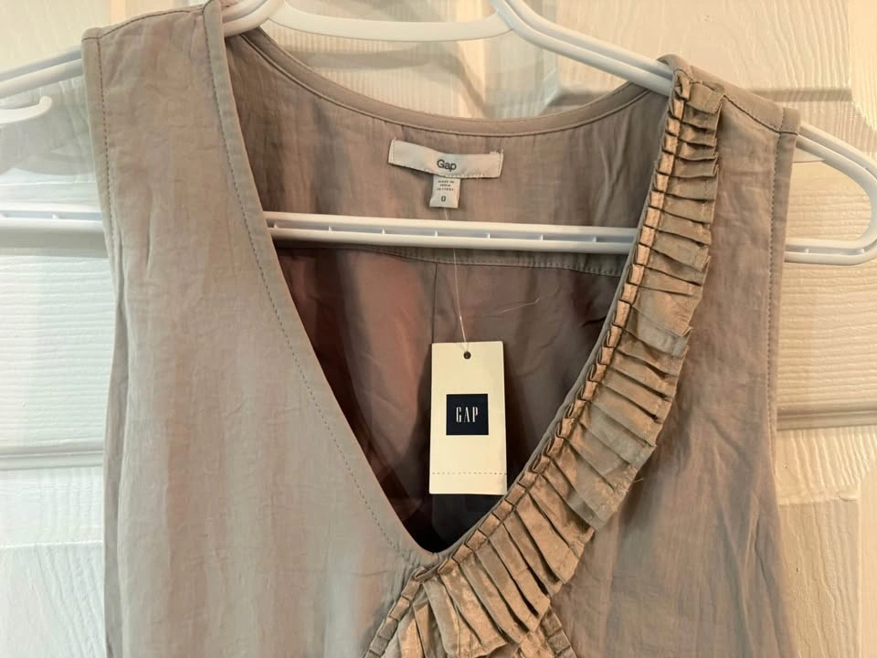 Gap Taupe Ruffle Dress - XS - photo 5