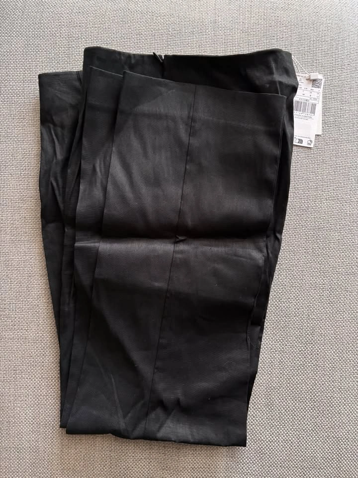 MANGO Women's Black Linen flare trousers ~ Size 8 *NWT* 🌱 - photo 2