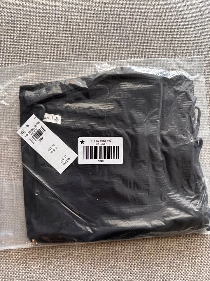 Abercrombie Women's Black Apron Linen-Blend Top ~ Small NWT 🌱 - photo 2