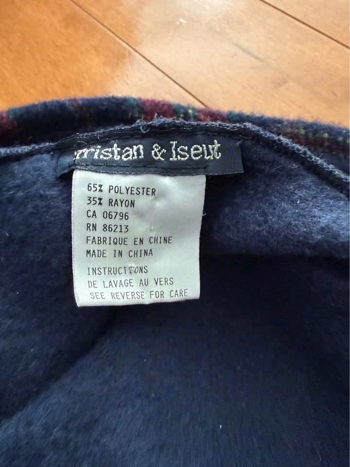 Tristan & Iseut Plaid Navy Beret - photo 4