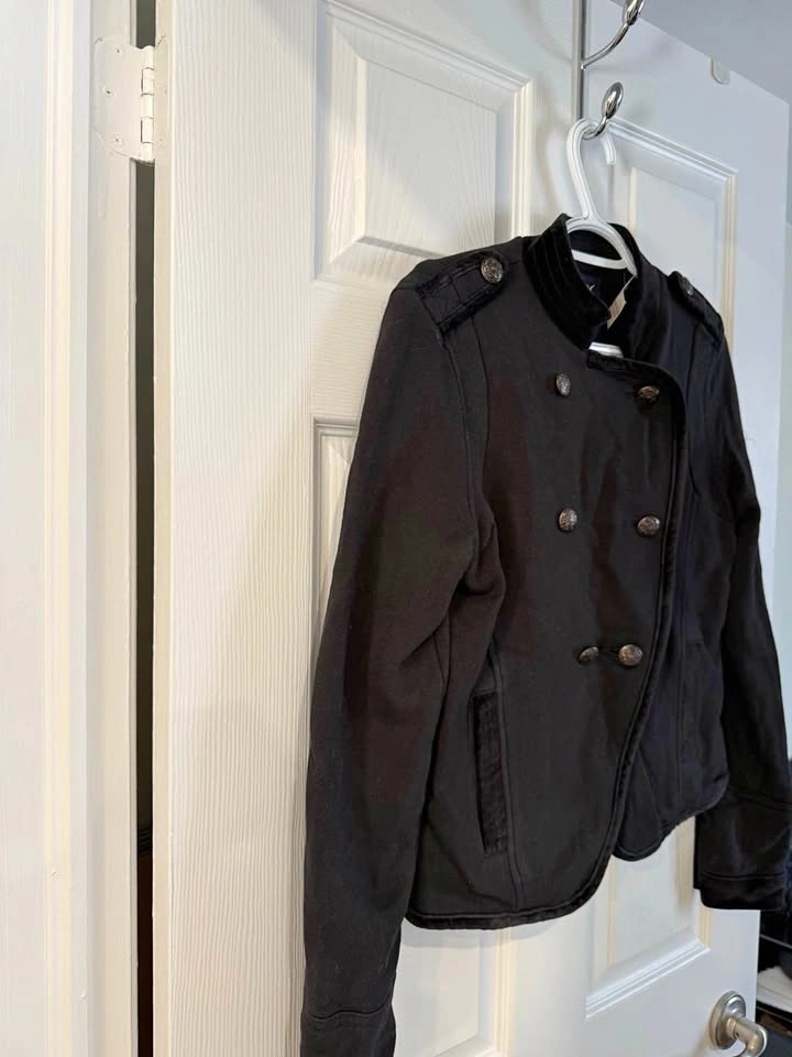American Eagle Black Military Style Jacket