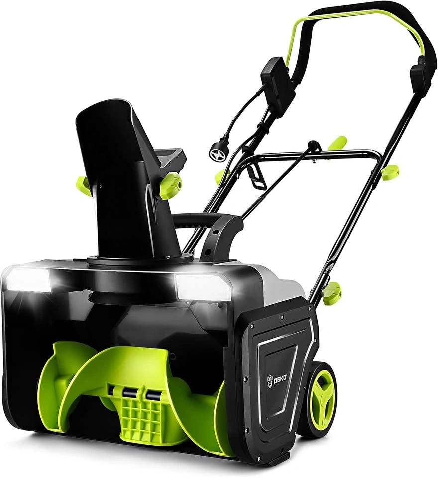 DEKOPRO Snow Blower: 15A Motor, 20-Inch Electric Snow Blower