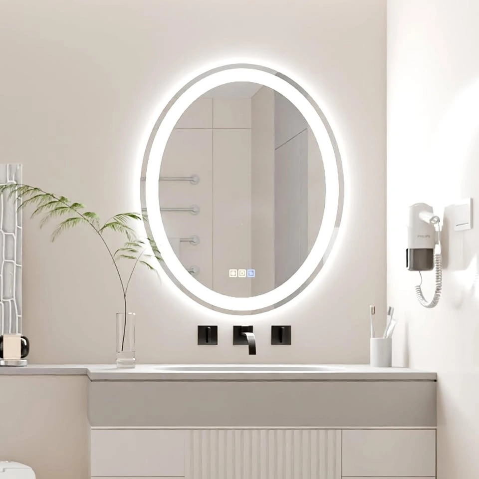Luminorcrest 28*20 Inch Oval LED Bathroom Mirror