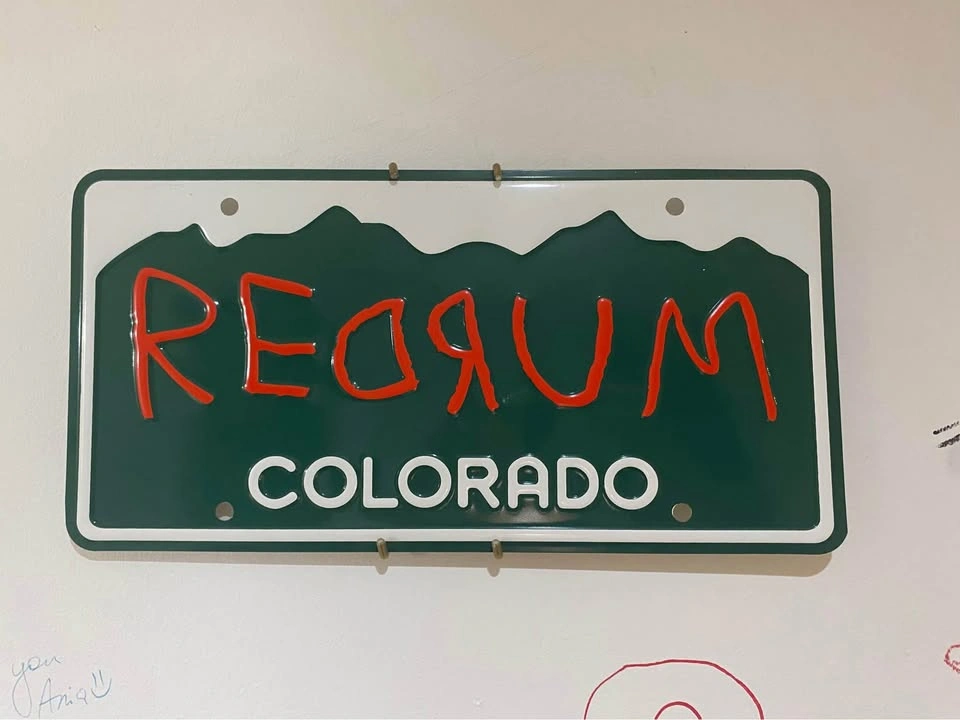 Redrum License Plate - moving sale