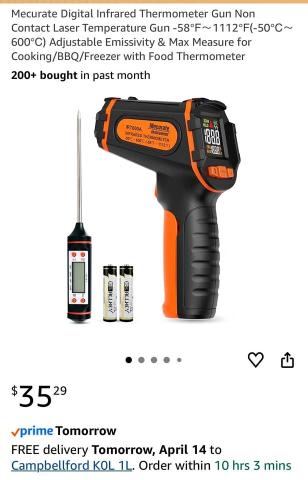 Digital infrared thermometer gun