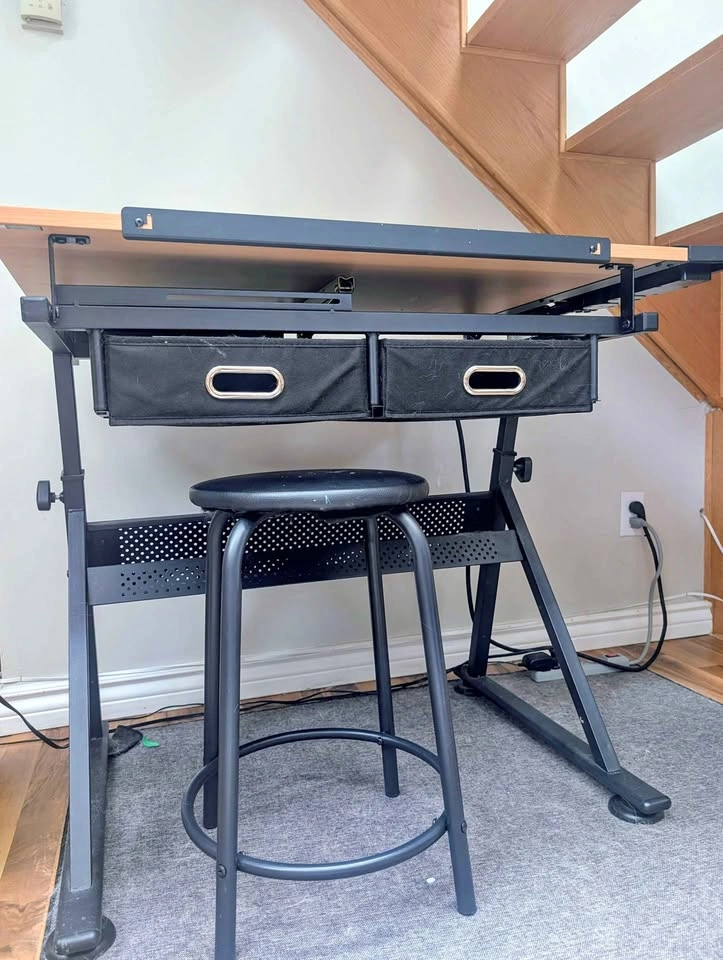 Art Desk with Easel and Storage