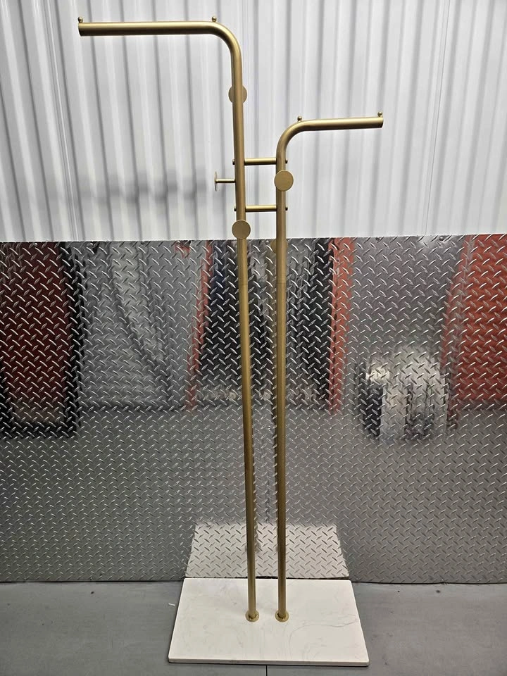 Gold Clothing Rack Marble Base