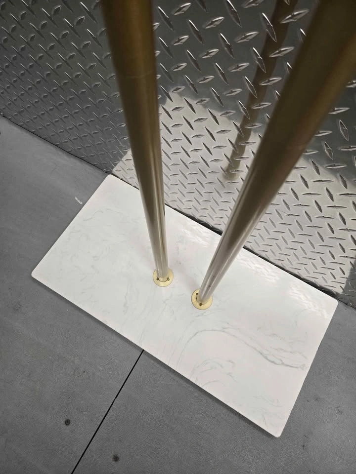 Gold Clothing Rack Marble Base - photo 2