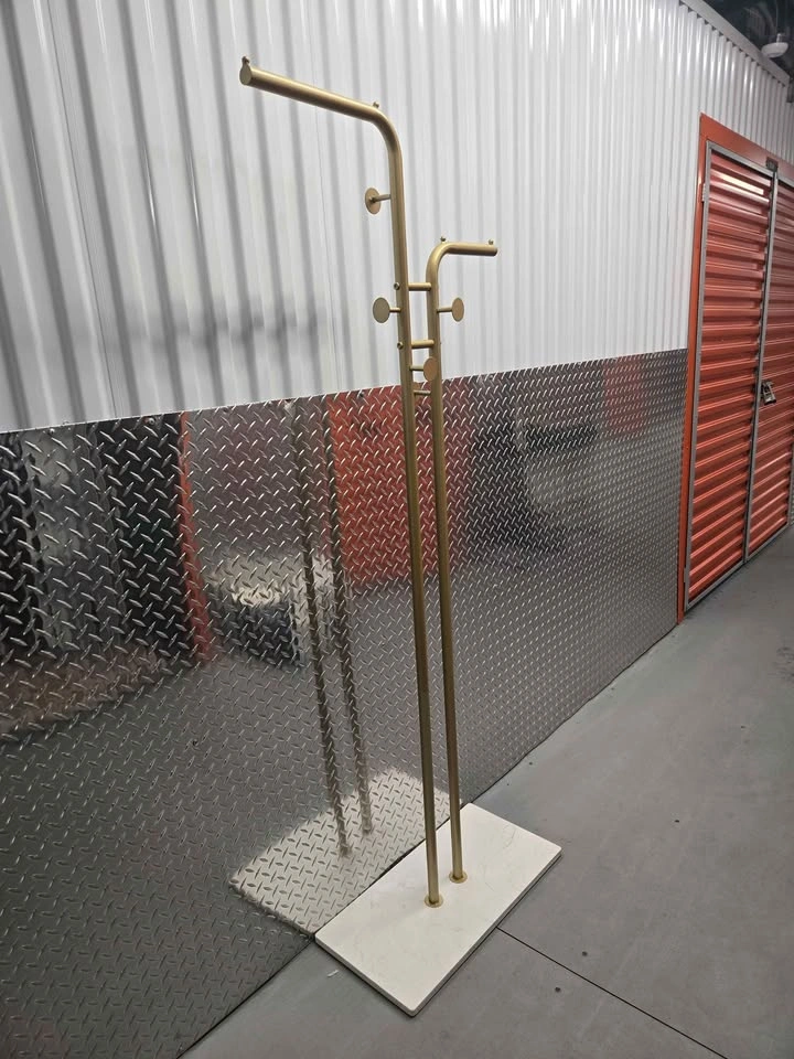 Gold Clothing Rack Marble Base - photo 3
