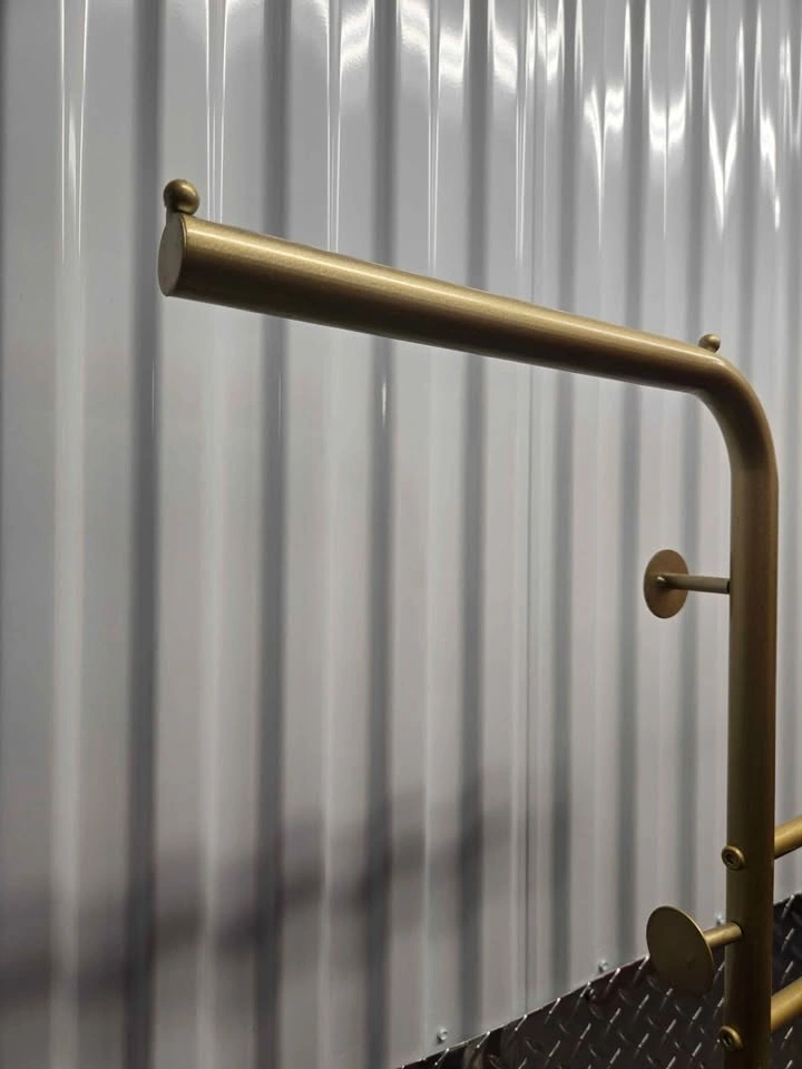Gold Clothing Rack Marble Base - photo 4