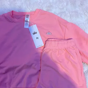 pink alo set size medium