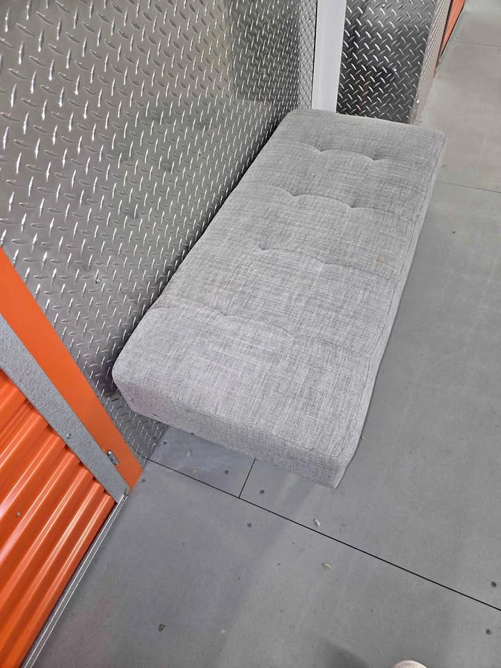Grey Tufted Upholstered Bench