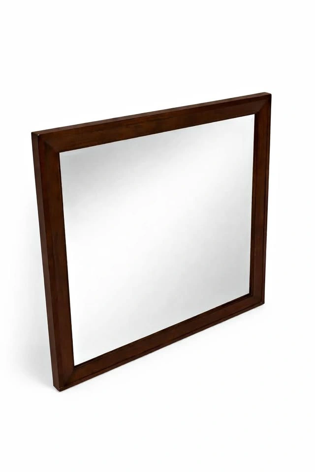 Large 40" x 40" Square Mirror – Wood Frame
