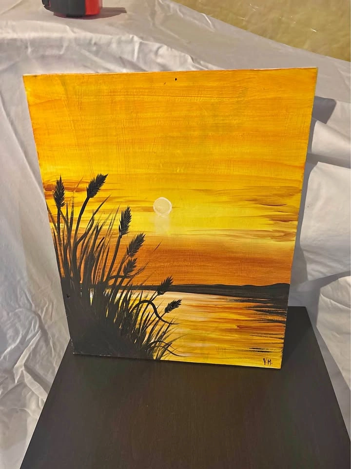 Canvas Wall Art 16x20 – Sunset Lake