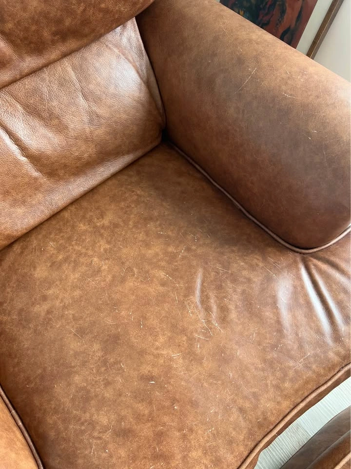 Genuine Leather Dover Club Chair with Ottoman - photo 5