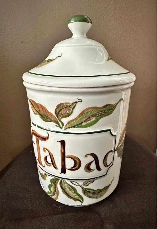 Haviland Limoges Apothecary Jar - Tabac