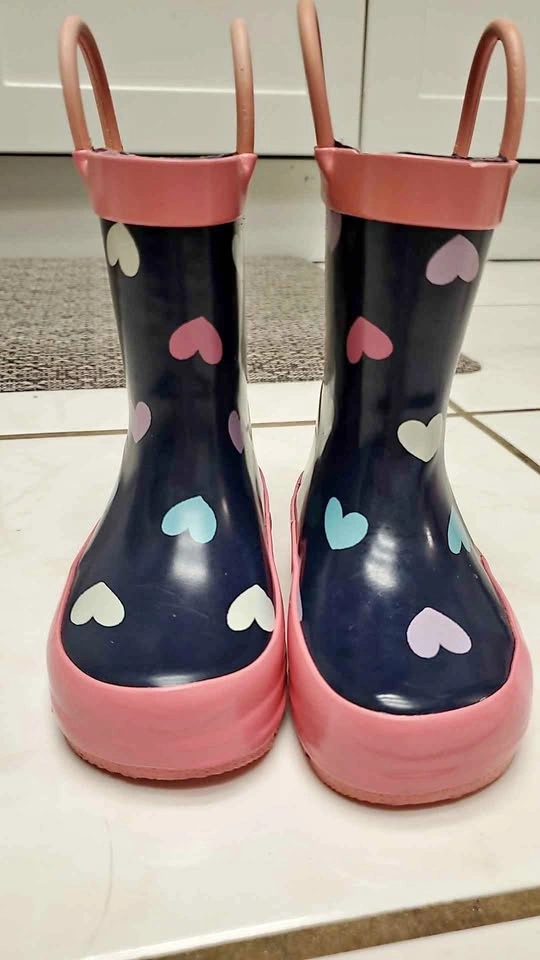 NWOT Babygirl Joe Fresh Heart Rainboots Size 5C