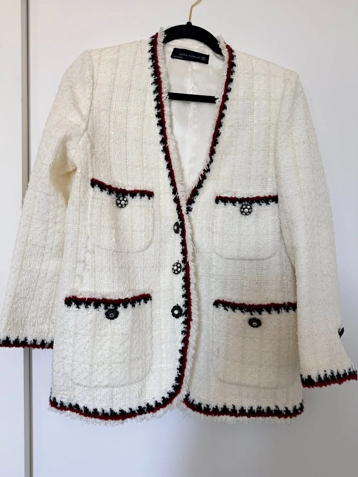 Zara white blazer - S