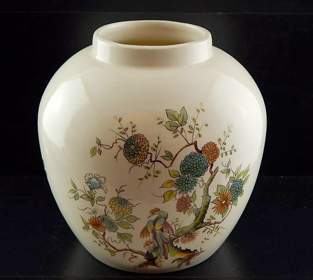 Vintage Royal Cauldon Ginger Cookie Jar R. Twining's & Co London