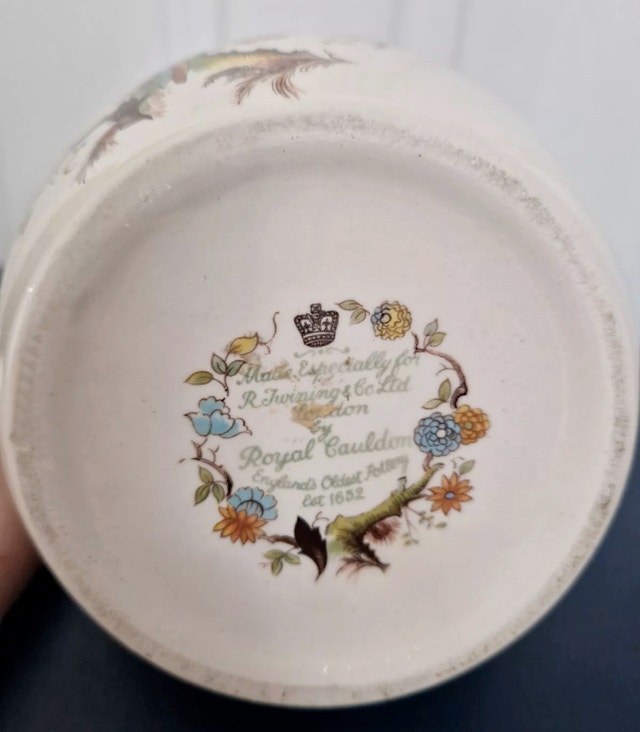 Vintage Royal Cauldon Ginger Cookie Jar R. Twining's & Co London - photo 2