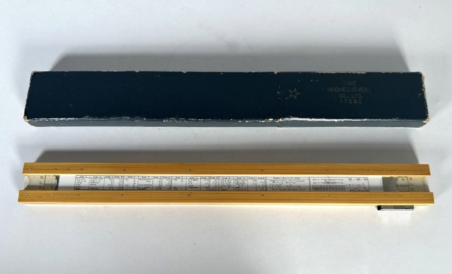Vintage Hughes-Owens 1768C Bamboo Slide Rule - photo 3