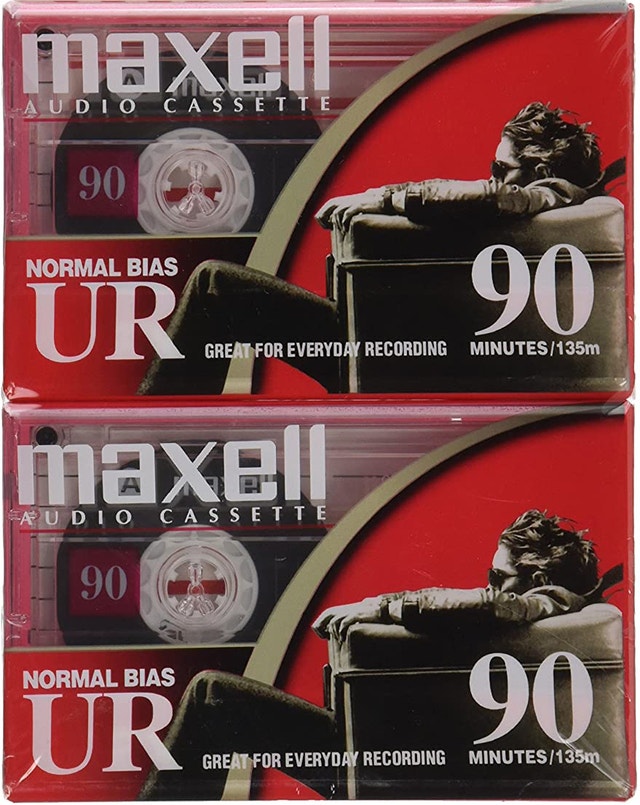 2 Maxell MAX UR-90 90-Minute NEW Audio cassette Tapes