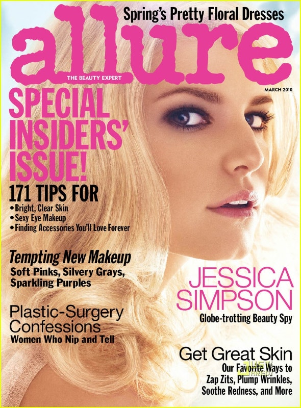Allure Magazine Jessica Simpson Makeup March 2010