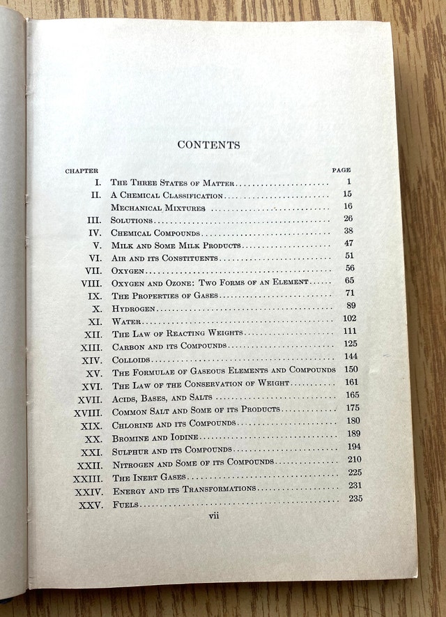 Antique Book: A First Course in Chemistry by W.H. Martins, 1938 - photo 3