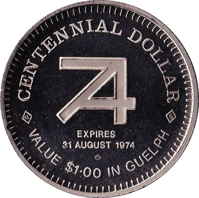 CENTENNIAL DOLLAR CANADA ONTARIO AGRICULTURAL COLLEGE GUELPH - photo 2