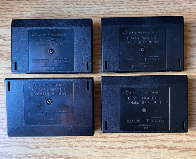 Texas Instruments TI-99/4A Video Game Cartridges
