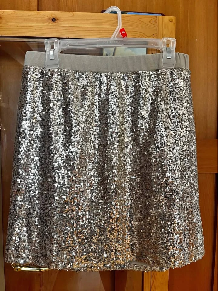 Champagne coloured Sequence sparkly skirt