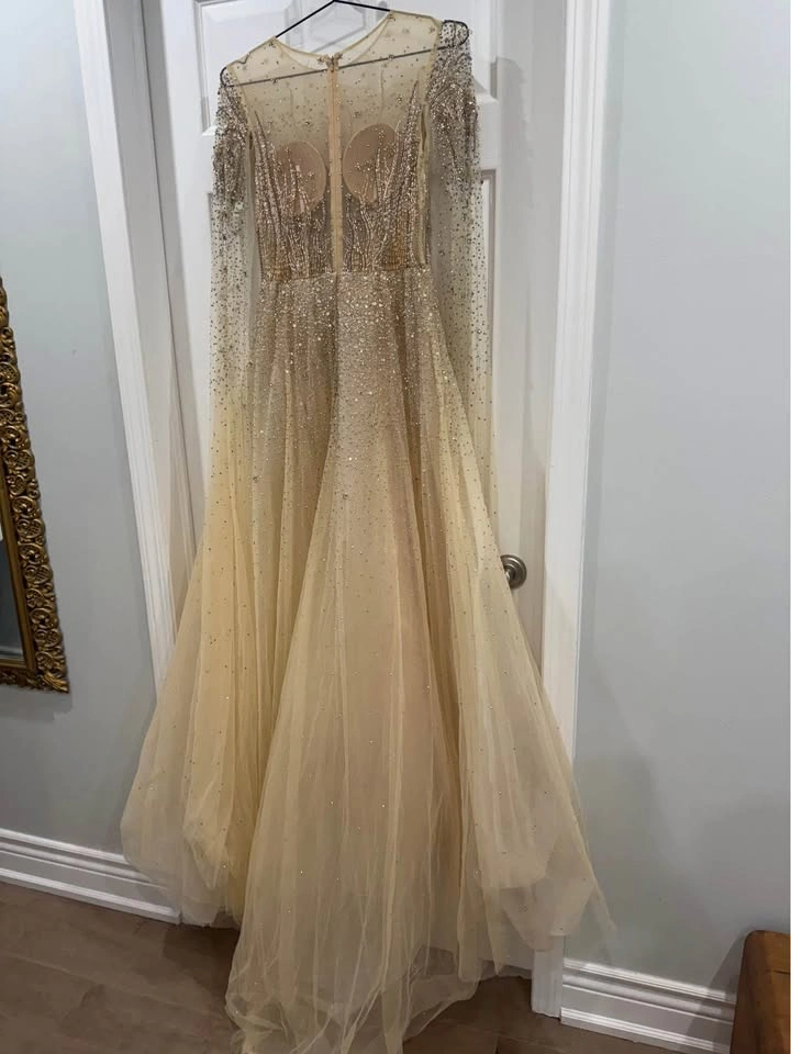 Dazzling Gold Shimmer Evening Gown - Full Sequin - photo 4