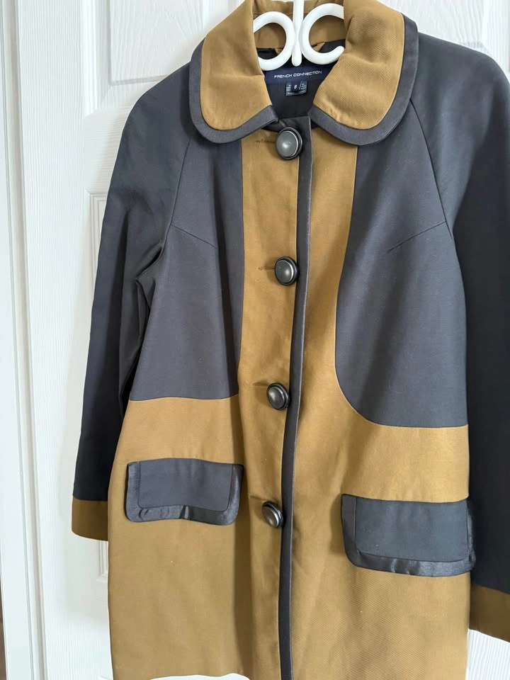 French Connection Color Block Coat Size 8 - photo 2