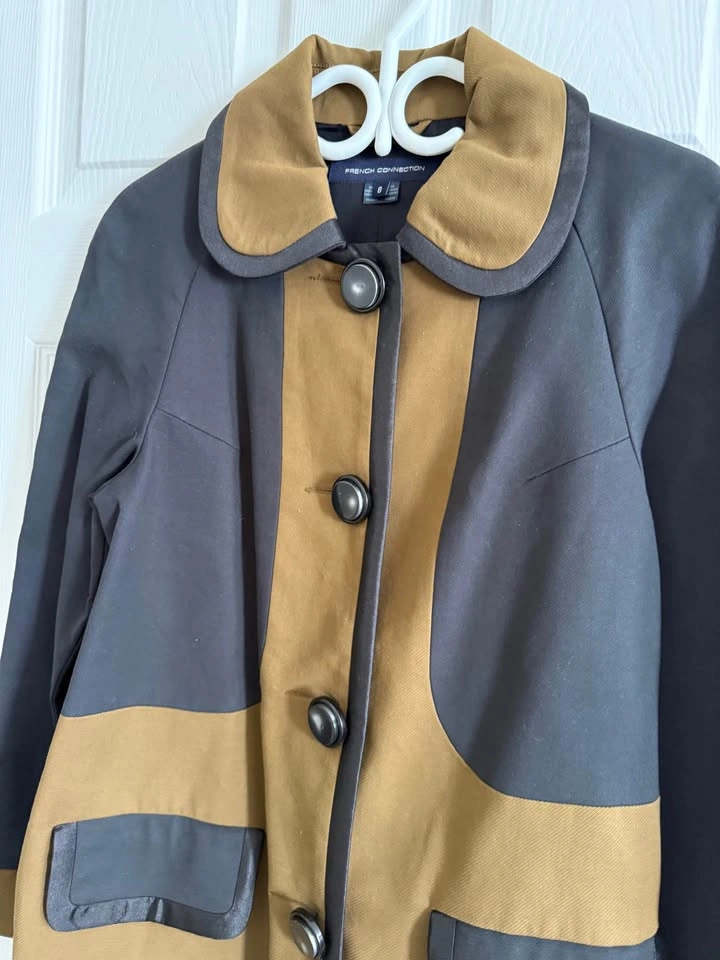 French Connection Color Block Coat Size 8 - photo 3