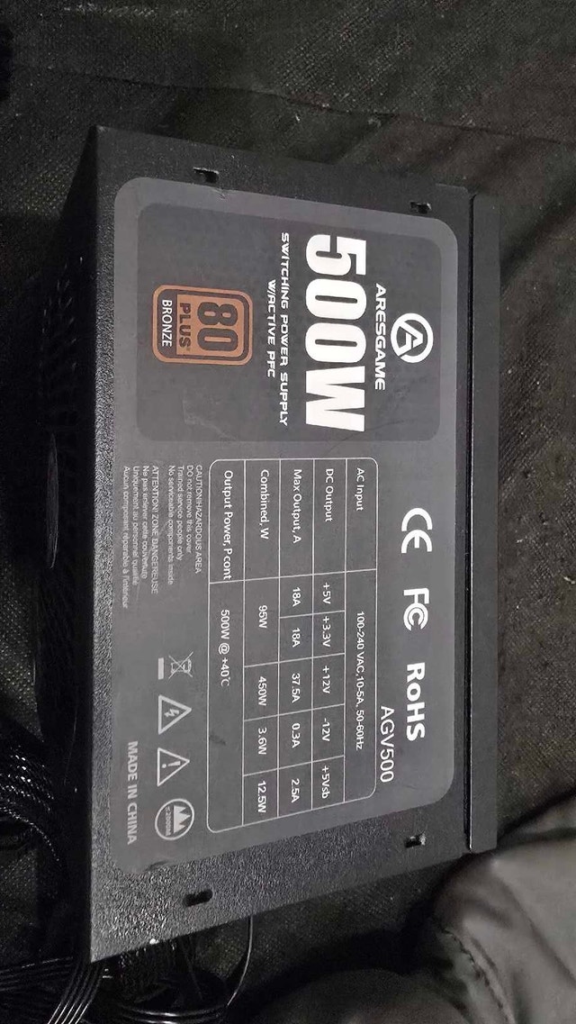 Desktop power supply 500w bronze