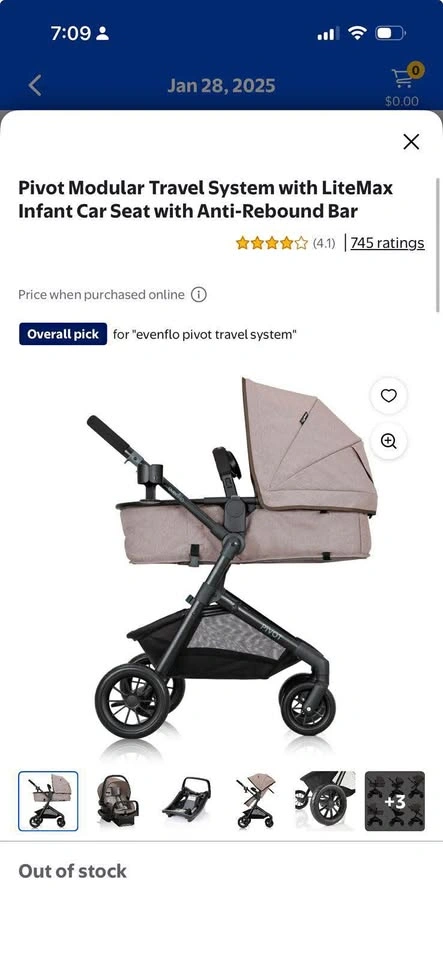 Baby travel system evenflo pivot