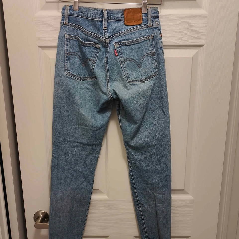 Levi’s Wedgie Straight Jeans Light Wash W25 L28 High Rise Button - photo 2