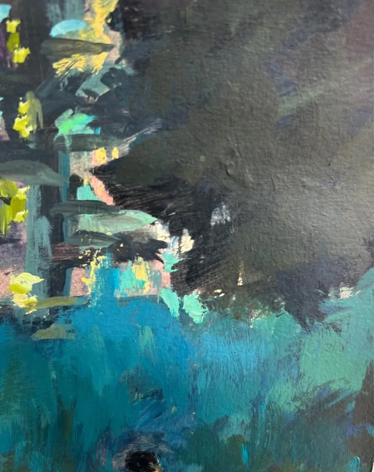 Night Fishing Original Acrylic Painting image indicator(4)