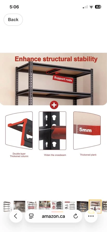 4-Tier Garage Shelving, 2250LBS Heavy Duty Shelf - photo 2