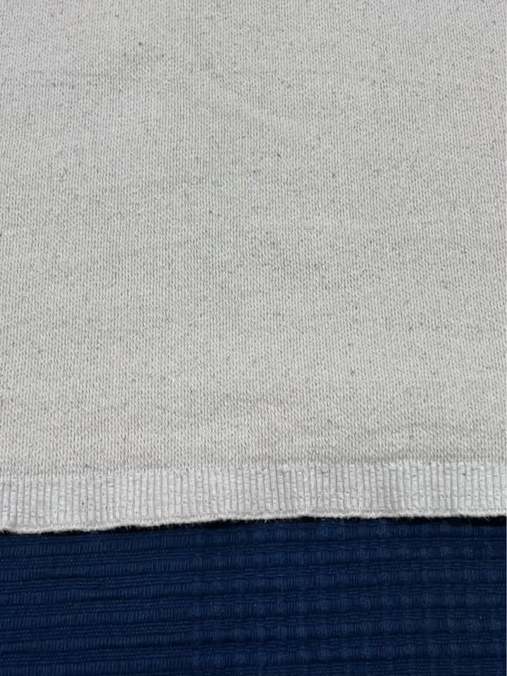 Oatmeal Colour Cotton Throw Blanket - photo 3