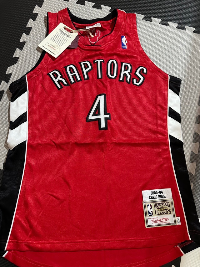 BNWT Mitchell & Ness Chris Bosh Raptors Jersey - Red, Size S