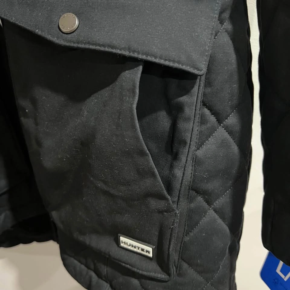 NWT Hunter Women's Field Jacket, Black Diamond Quilted Coat L - photo 3