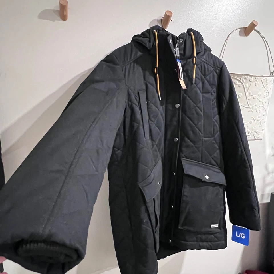 NWT Hunter Women's Field Jacket, Black Diamond Quilted Coat L - photo 4