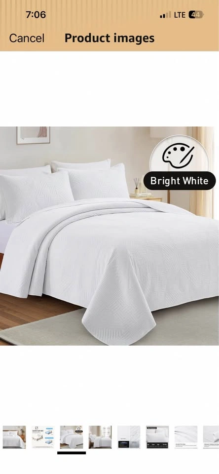 White Quilt Queen Coverlet - photo 5