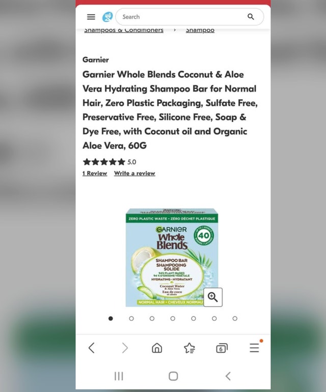 3 for $10 Garnier Whole Blends shampoo bar - photo 2
