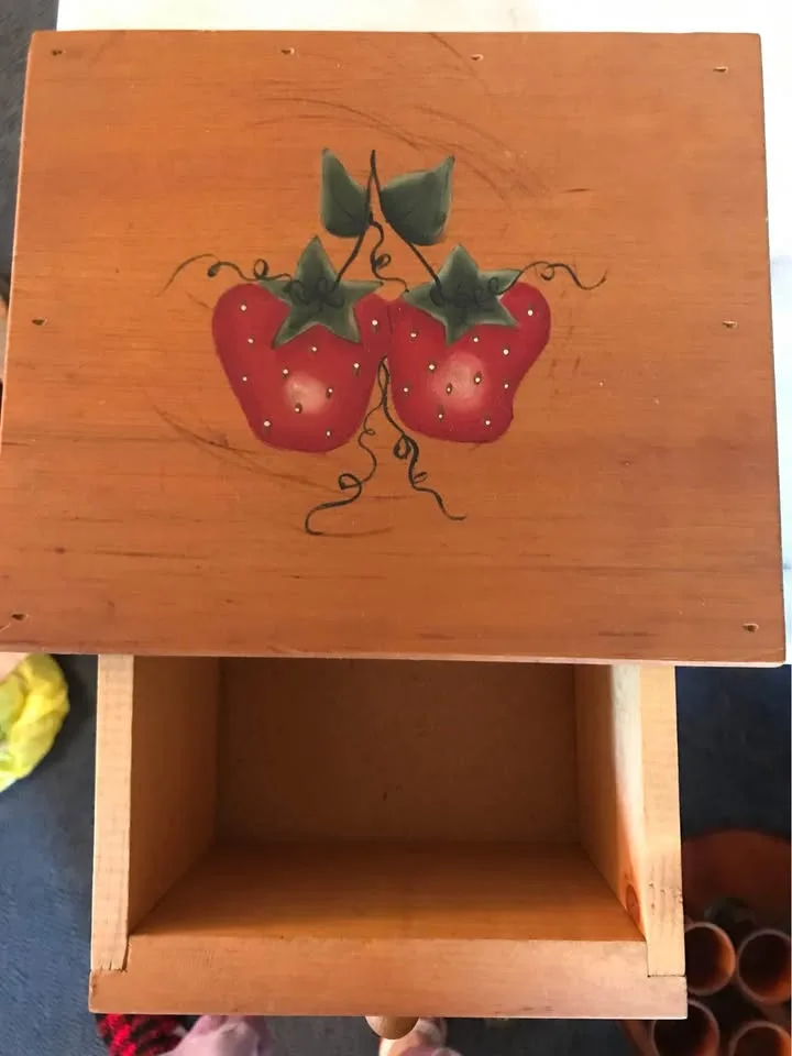 Vintage wood recipe holder image indicator(4)