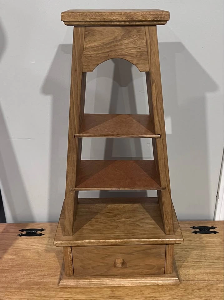 Vintage Solid Oak Display Shelf with Drawer - $50 Each - photo 2