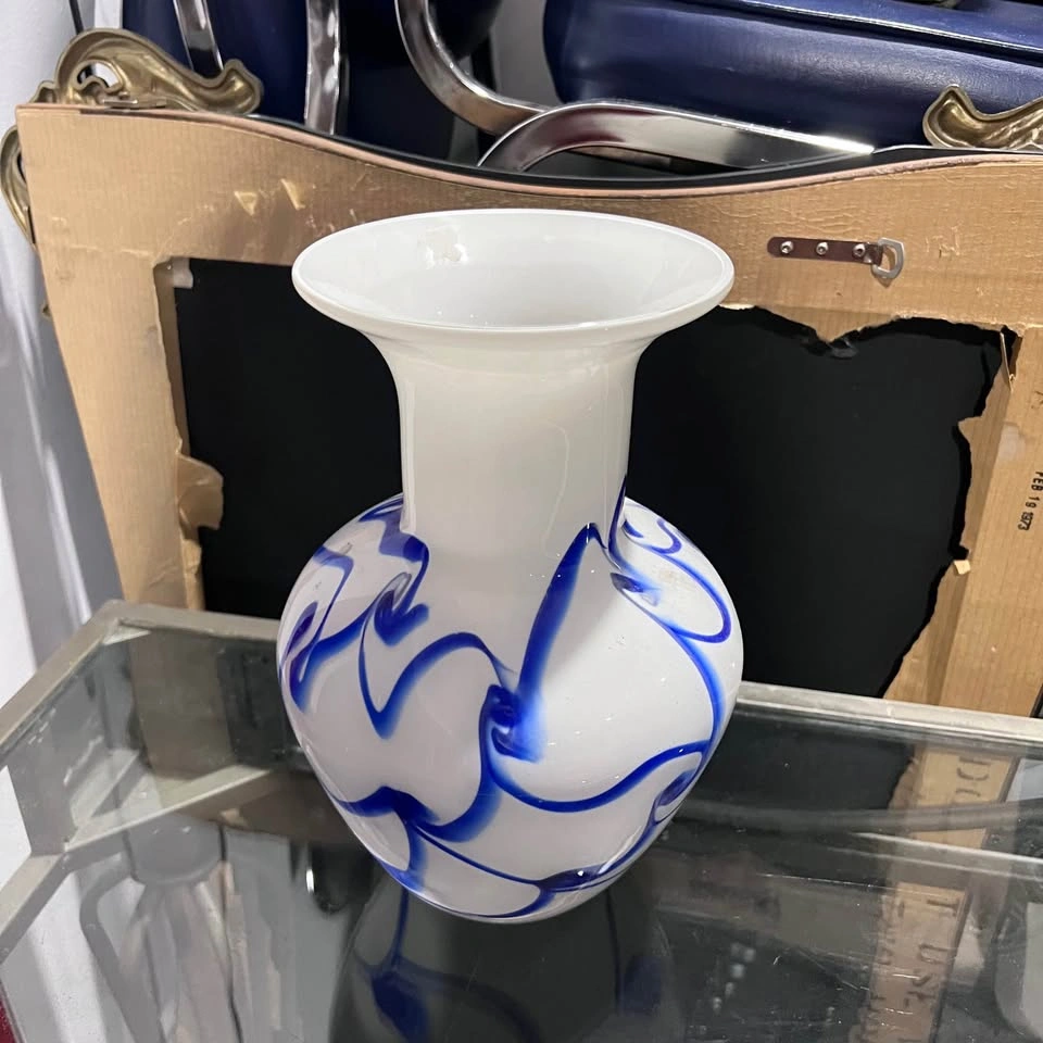 VINTAGE Murano-style art glass vase MCM - photo 3