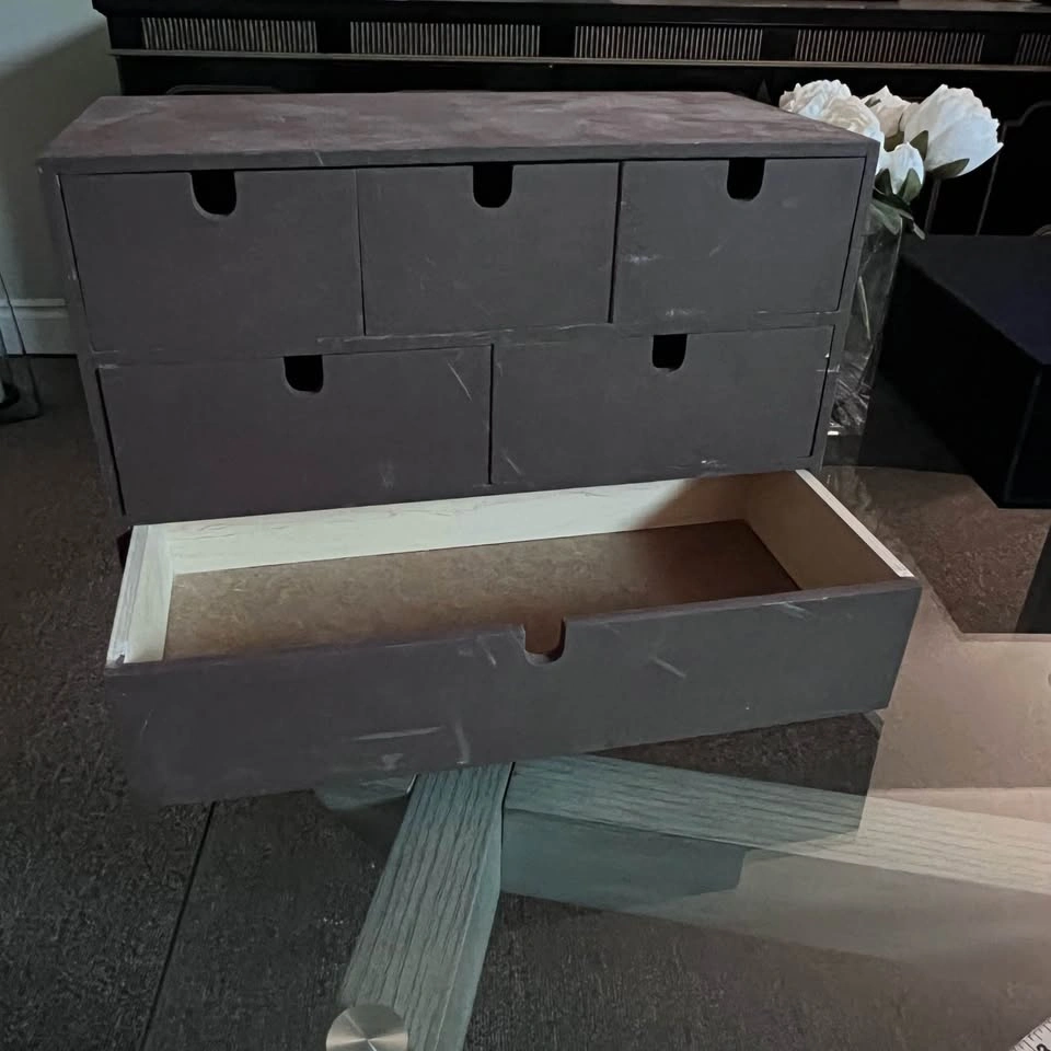 Tabletop Desktop Storage Organizer Birch Chest Of Drawers apothe - photo 3